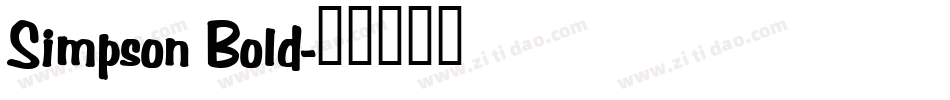 Simpson Bold字体转换